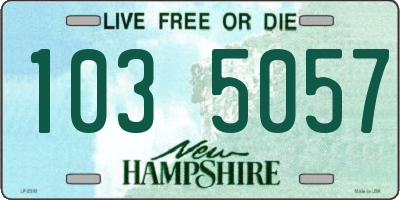 NH license plate 1035057