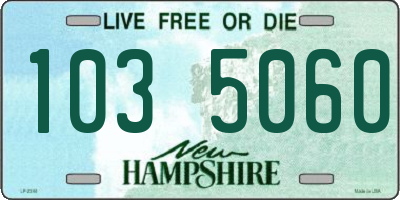 NH license plate 1035060