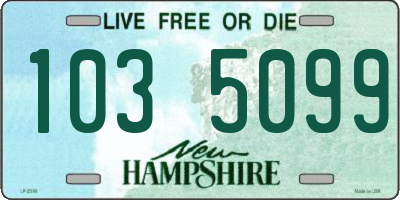 NH license plate 1035099