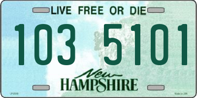 NH license plate 1035101