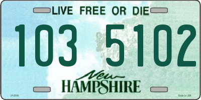 NH license plate 1035102