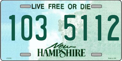 NH license plate 1035112