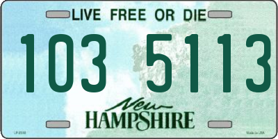 NH license plate 1035113