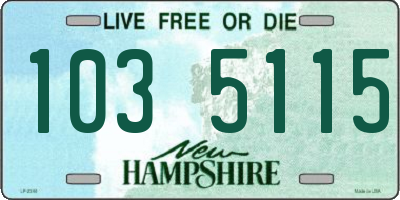 NH license plate 1035115