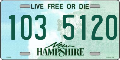 NH license plate 1035120
