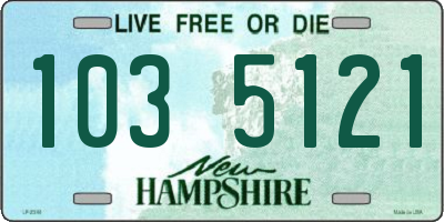 NH license plate 1035121