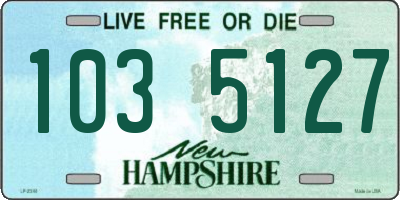 NH license plate 1035127