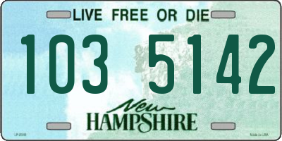 NH license plate 1035142