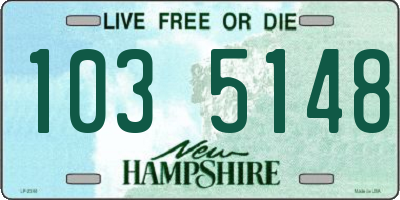 NH license plate 1035148