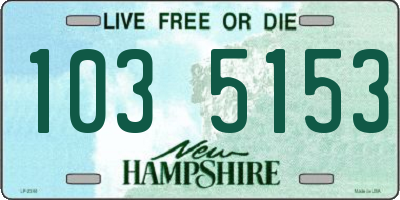 NH license plate 1035153
