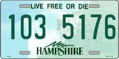 NH license plate 1035176
