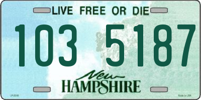 NH license plate 1035187