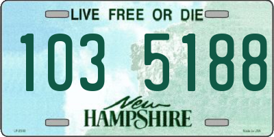 NH license plate 1035188