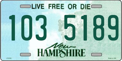 NH license plate 1035189