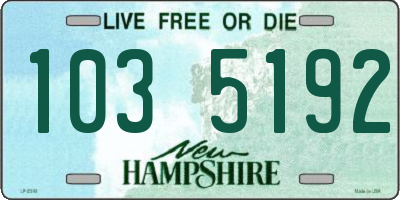 NH license plate 1035192