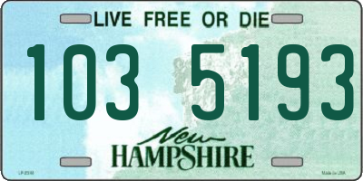 NH license plate 1035193