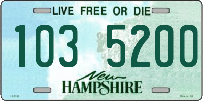 NH license plate 1035200