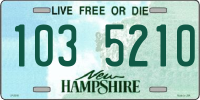 NH license plate 1035210