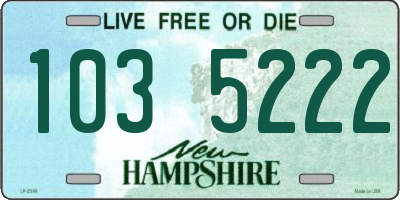 NH license plate 1035222