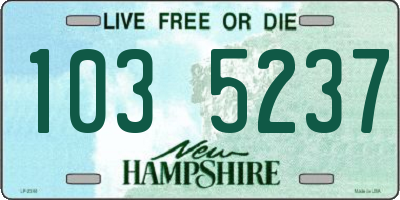 NH license plate 1035237
