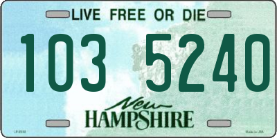 NH license plate 1035240