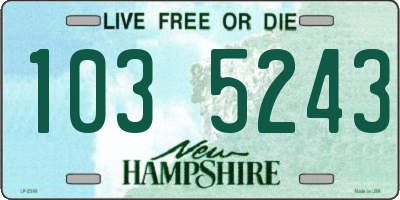 NH license plate 1035243