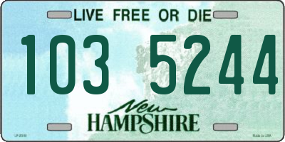 NH license plate 1035244