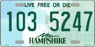 NH license plate 1035247