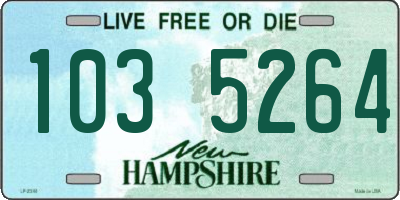 NH license plate 1035264