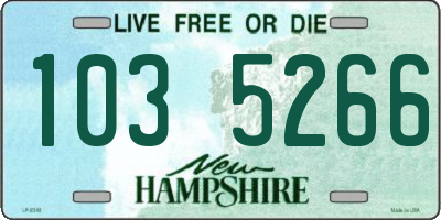 NH license plate 1035266