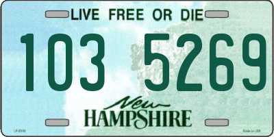 NH license plate 1035269