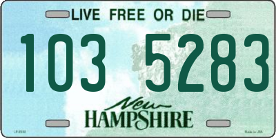 NH license plate 1035283