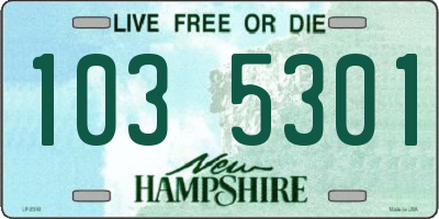 NH license plate 1035301
