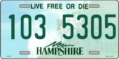 NH license plate 1035305