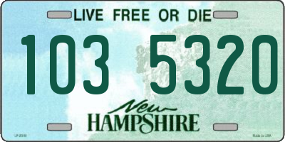 NH license plate 1035320