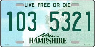 NH license plate 1035321