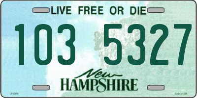 NH license plate 1035327