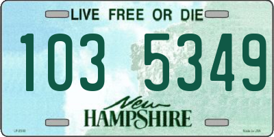 NH license plate 1035349