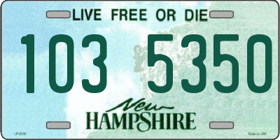 NH license plate 1035350