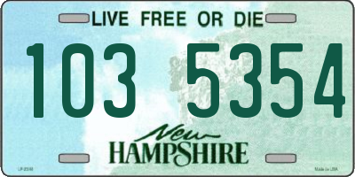 NH license plate 1035354
