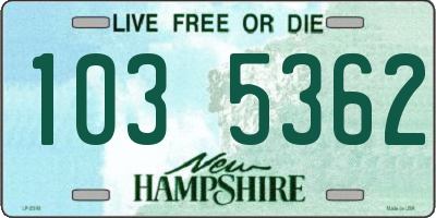 NH license plate 1035362