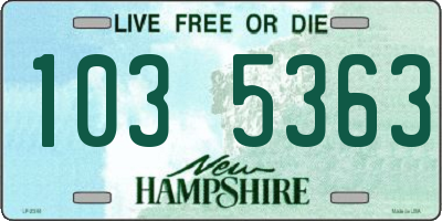NH license plate 1035363