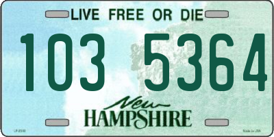 NH license plate 1035364