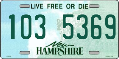 NH license plate 1035369