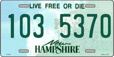 NH license plate 1035370