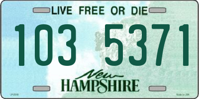NH license plate 1035371