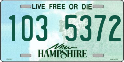 NH license plate 1035372