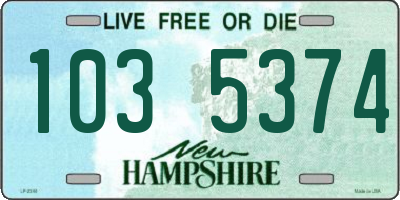 NH license plate 1035374