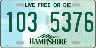 NH license plate 1035376