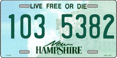 NH license plate 1035382